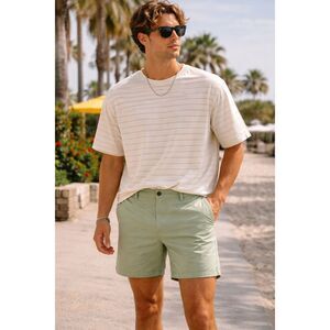 Goodfellow Men's 30 Flat Front Shorts NWT Sage Green 5” Inseam Coastal Summer